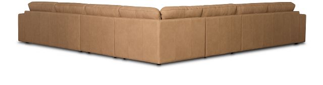 Kellan Light Brown Leather Large Two-arm Sectional