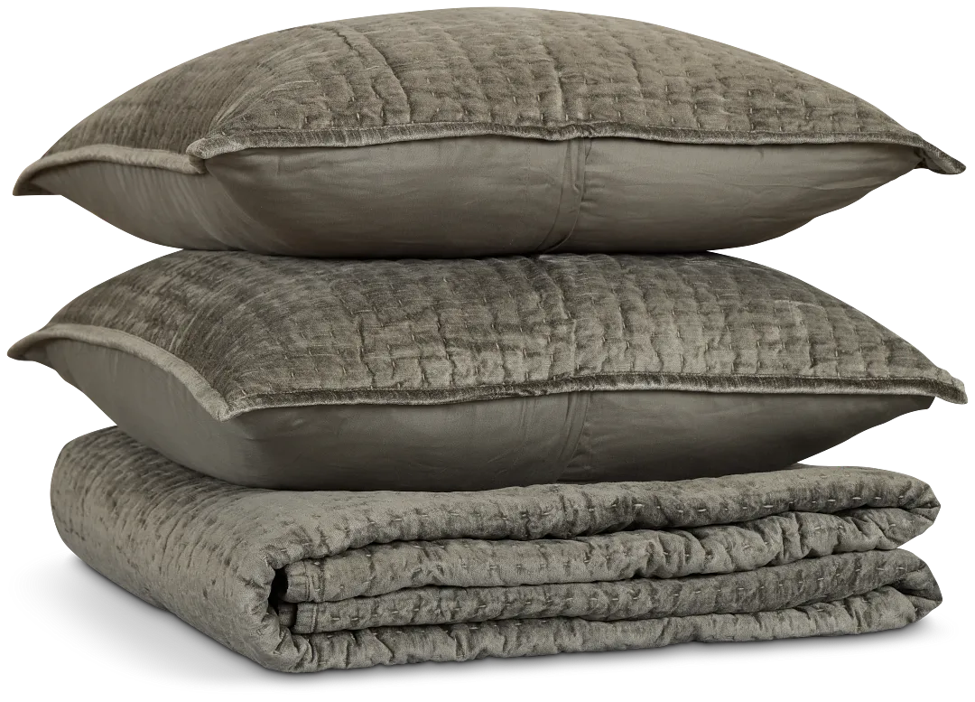 Barin Light Green Coverlet Set