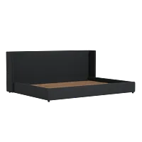 Captiva Elite Black 48" Upholstered Shelter Bed