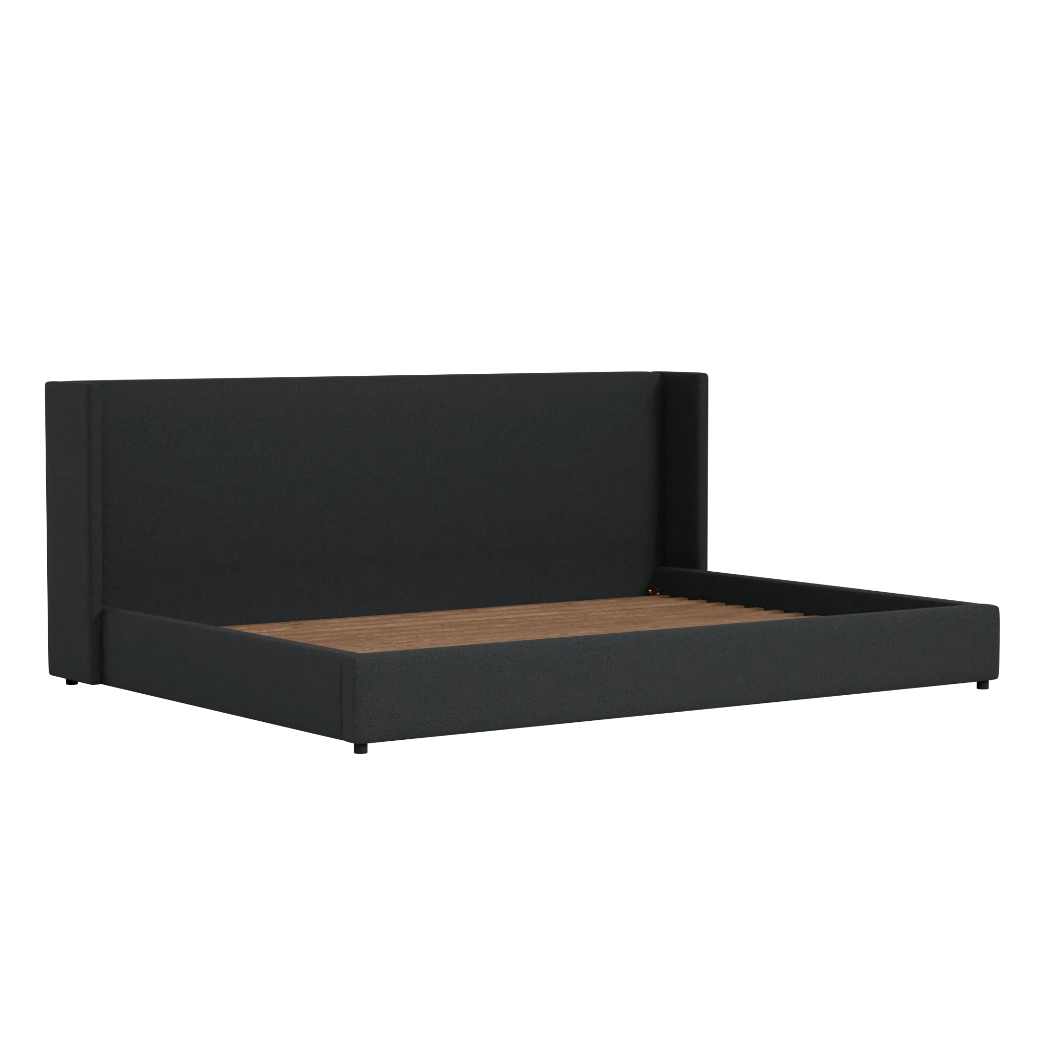 Captiva Elite Black 48" Upholstered Shelter Bed