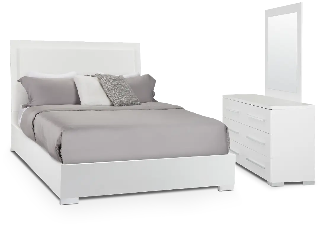 Verona White Platform Bedroom Verona White Platform Bedroom