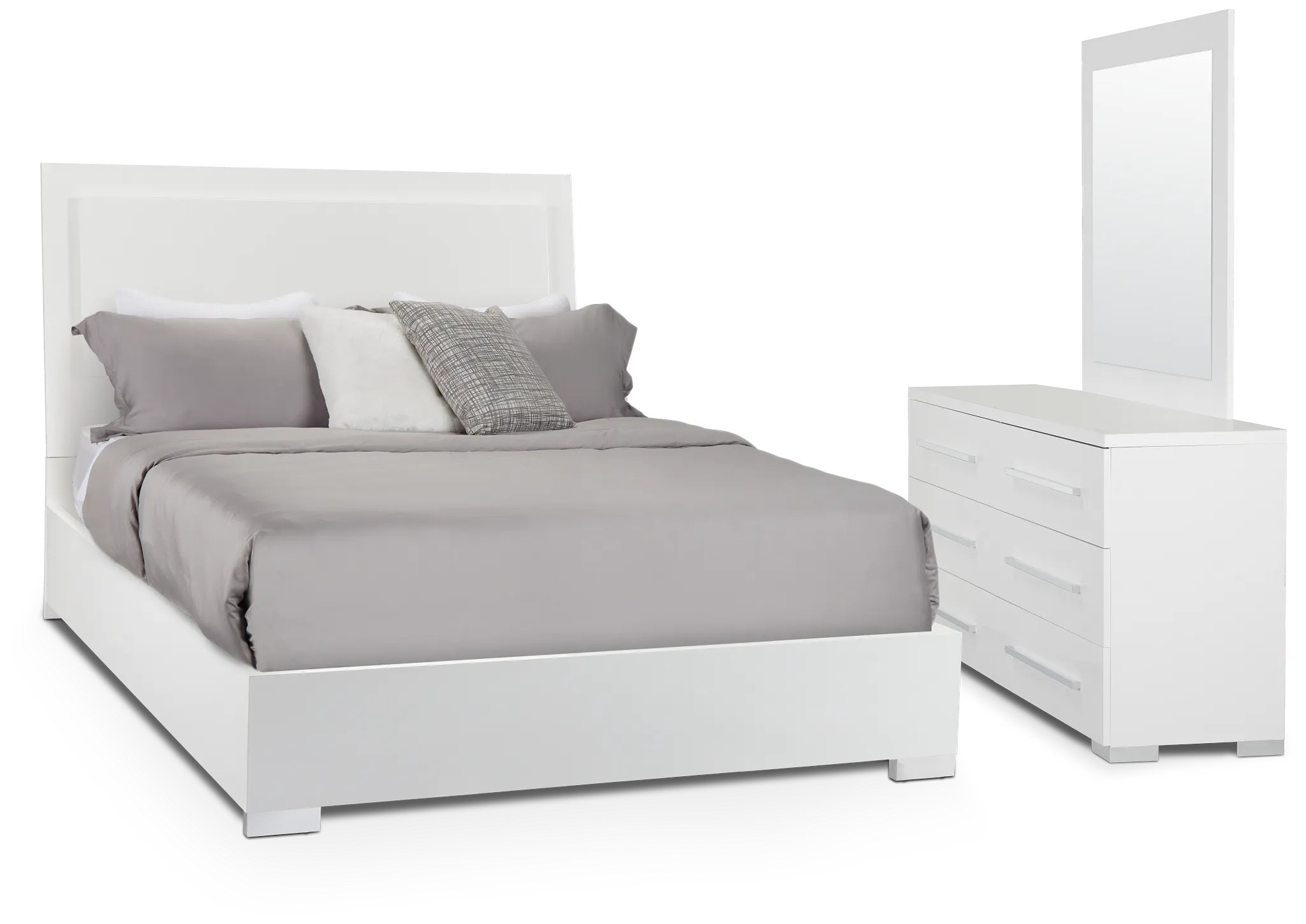 Verona White Platform Bedroom