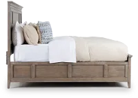 Heron Cove Light Tone Panel Bed