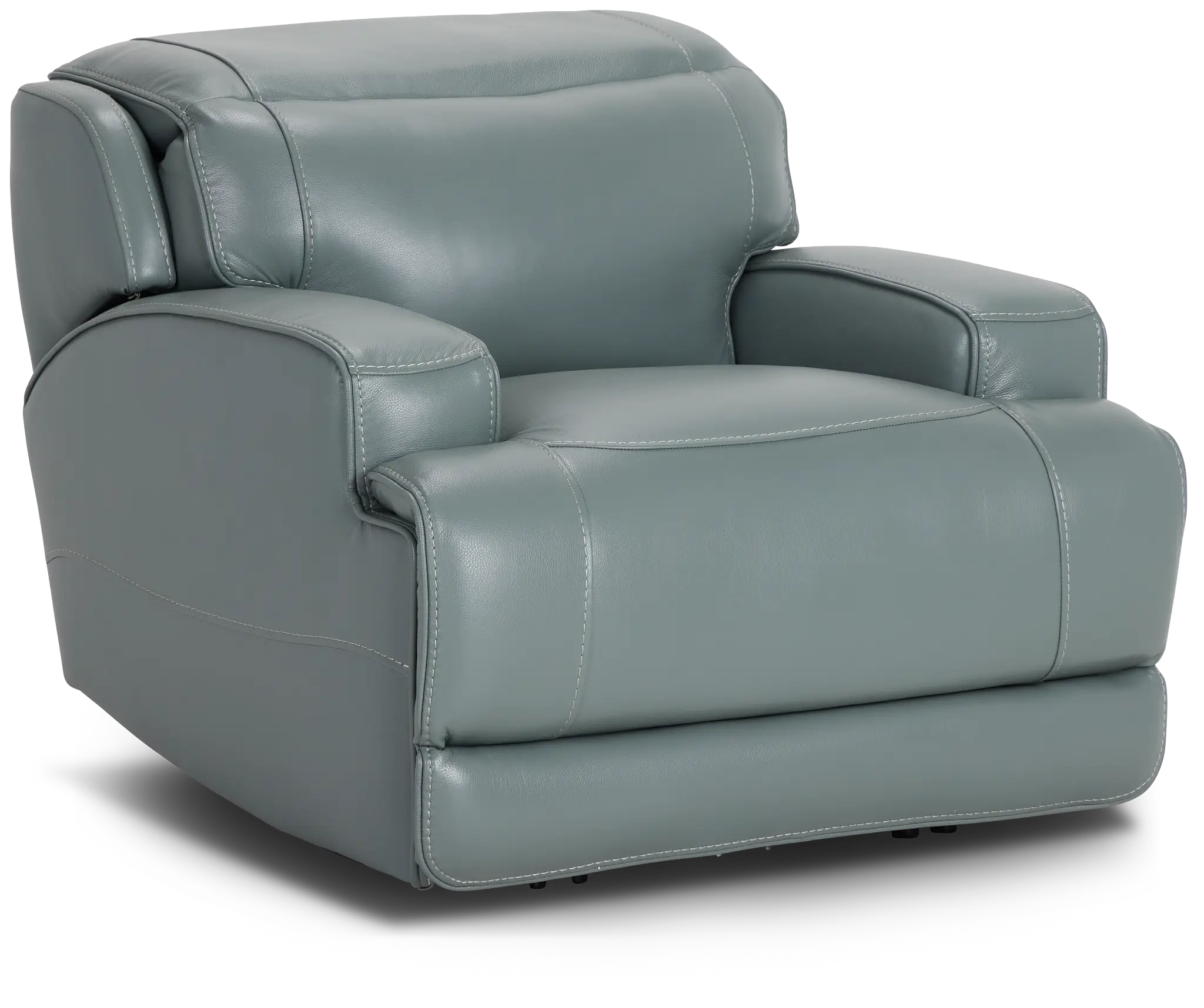 Reign Green Lthr/vinyl Power Recliner With Power Headrest Reign Green Lthr/vinyl Power Recliner With Power Headrest