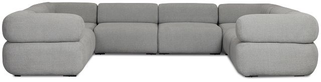 Celeste Light Gray Fabric 8-piece Modular Sectional