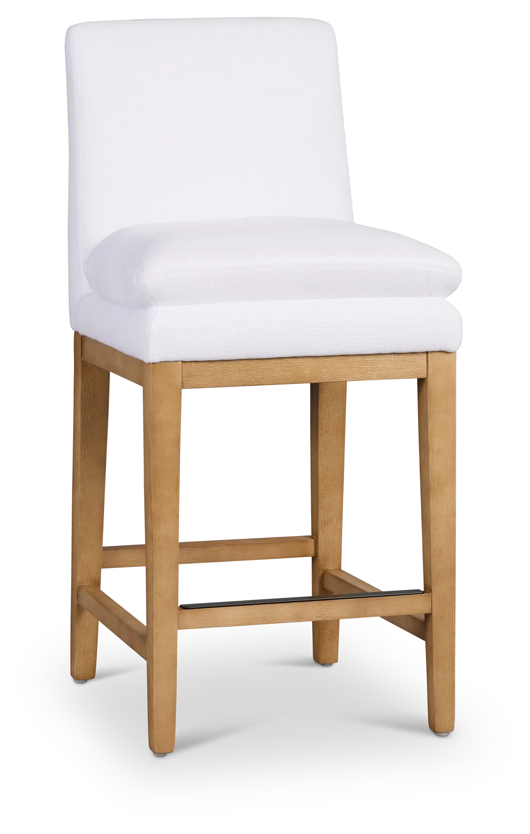 Willow Whitefabric 24" Upholstered Barstool