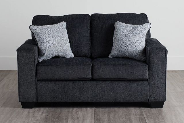 Altari Dark Gray Micro Loveseat