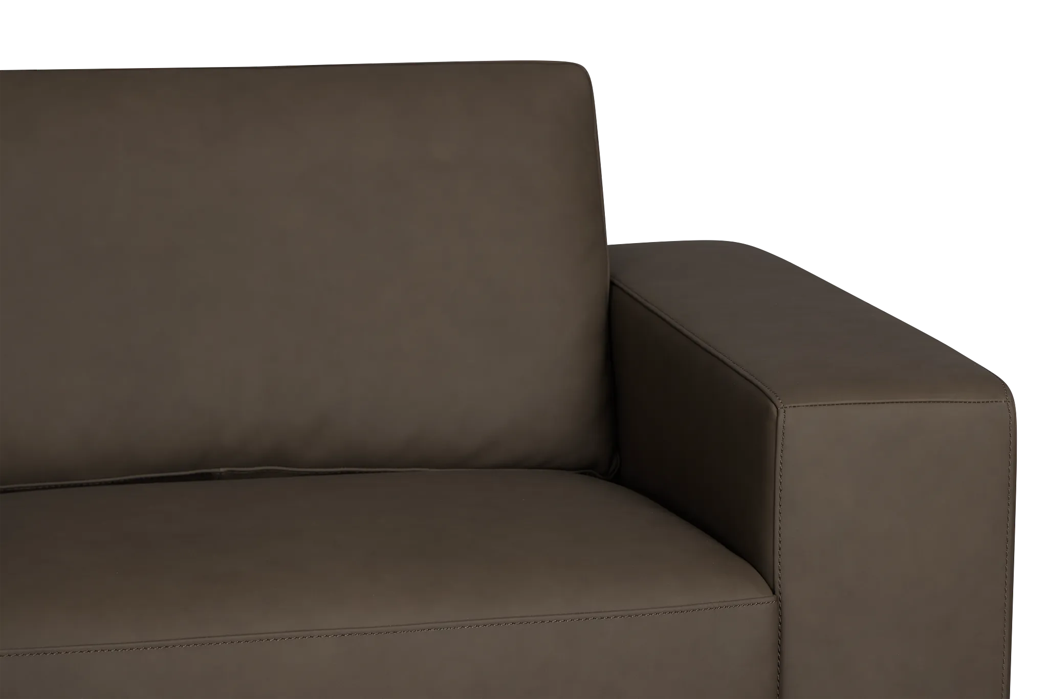 Kellan Dark Gray Leather Small Left Chaise Sectional