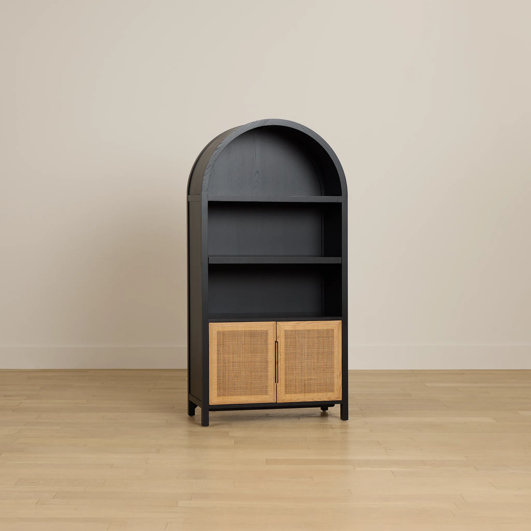 Pacific Black Arched Bookcase