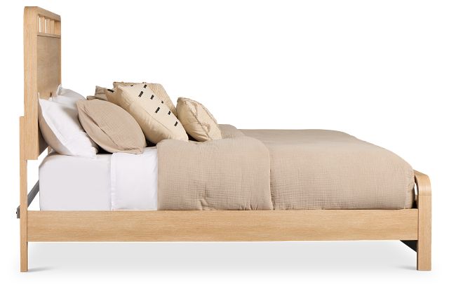 Lyndie Light Tone Panel Bed