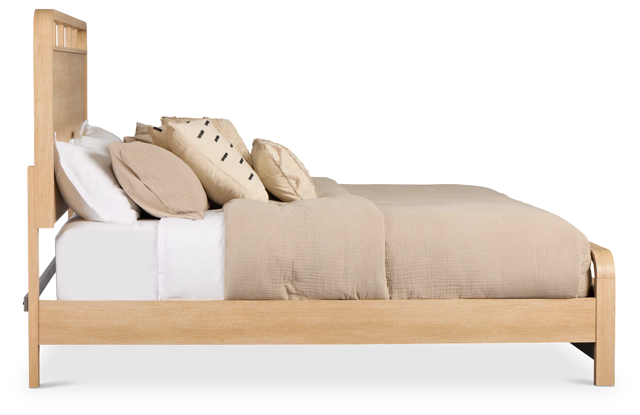 Lyndie Light Tone Panel Bed