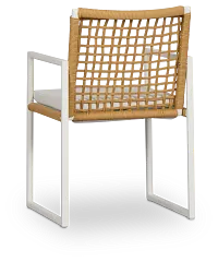 Sunrise White Aluminum Arm Chair