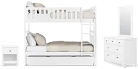 Charleston White Bunk Bed Trundle Bedroom