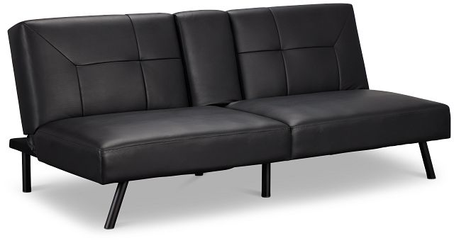 Andes Black Micro Sofa Futon