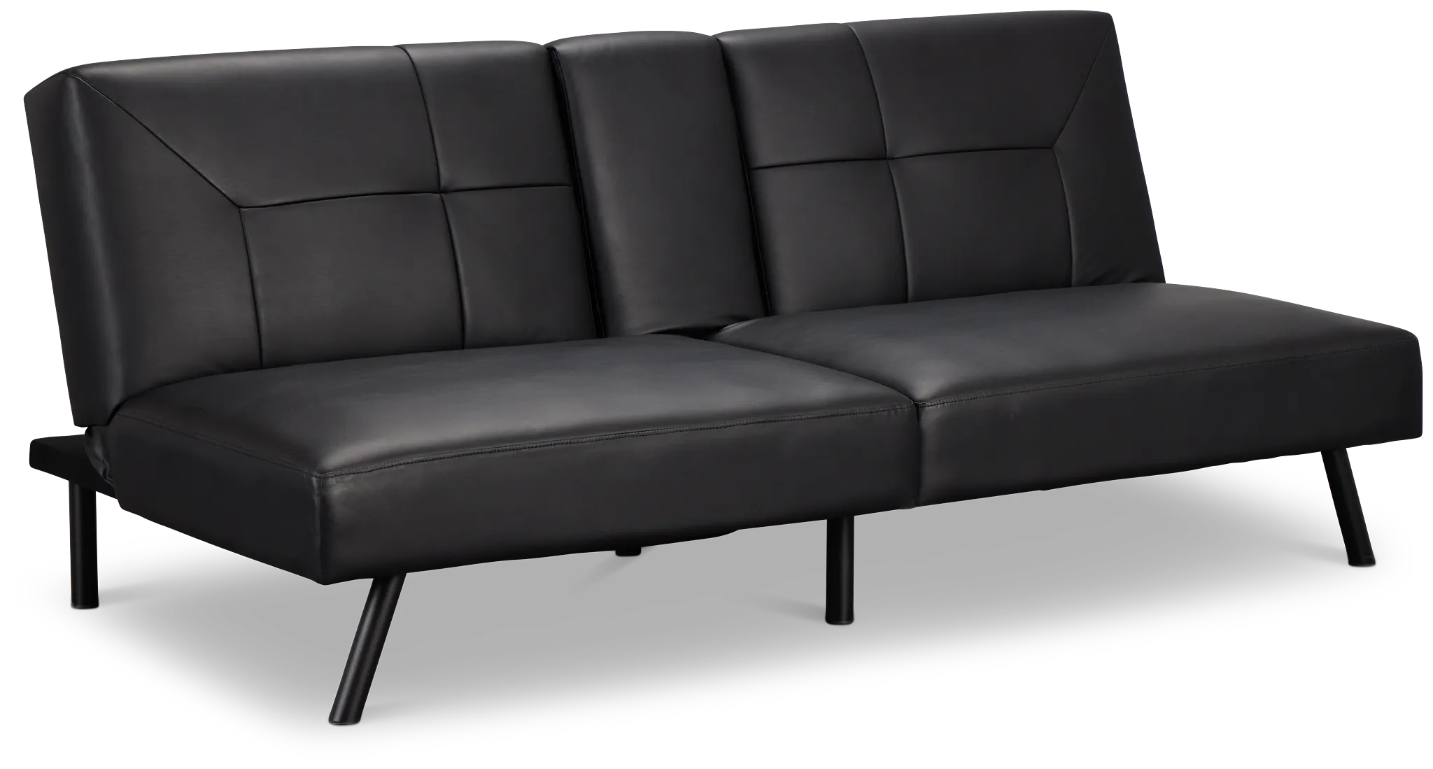 Andes Black Micro Sofa Futon