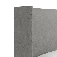Captiva Linen Gray 60" Upholstered Shelter Bed