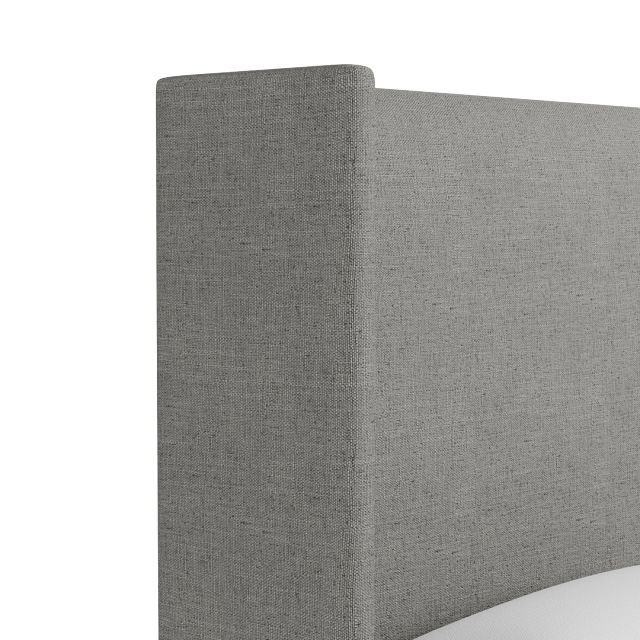 Captiva Linen Gray 60" Upholstered Shelter Bed