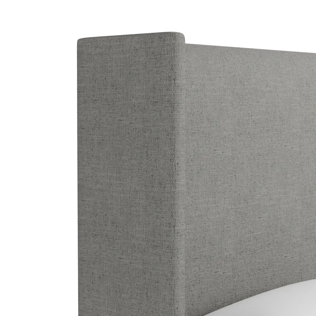 Captiva Linen Gray 60" Upholstered Shelter Bed