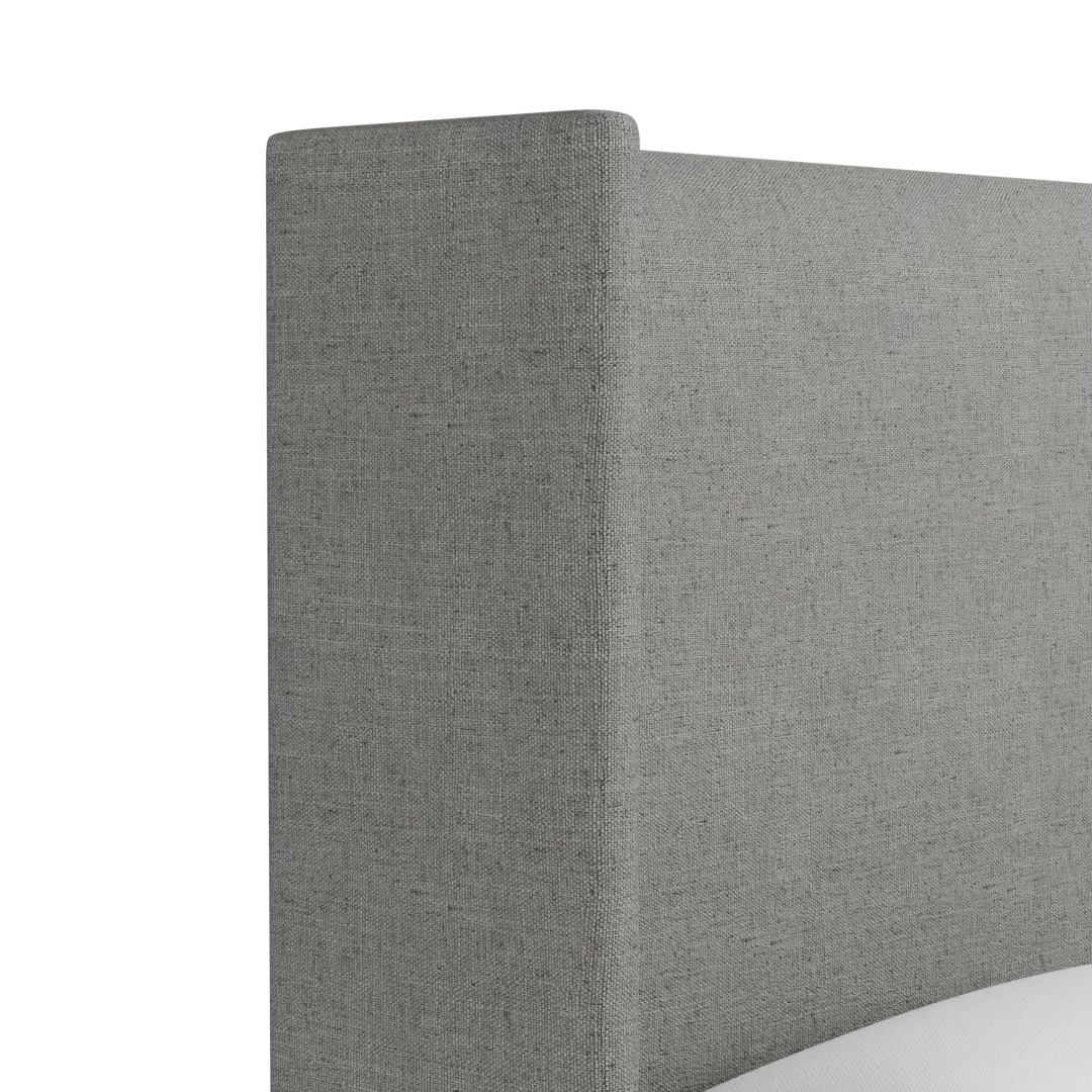 Captiva Linen Gray 60" Upholstered Shelter Bed Captiva Linen Gray 60" Upholstered Shelter Bed
