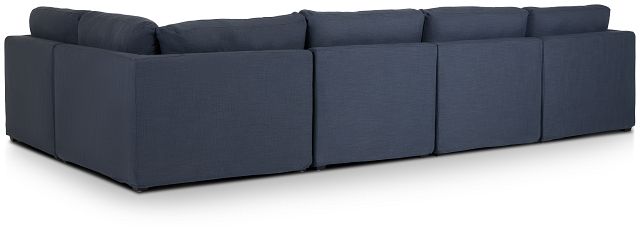 Willow Navy Fabric Medium Two-arm Sectional
