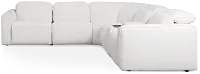 Ryland White Fabric Medium Dual Power 2-arm Reclining Sectional