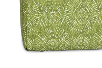 Borneo Green Fabric Vinyl Ottoman Small