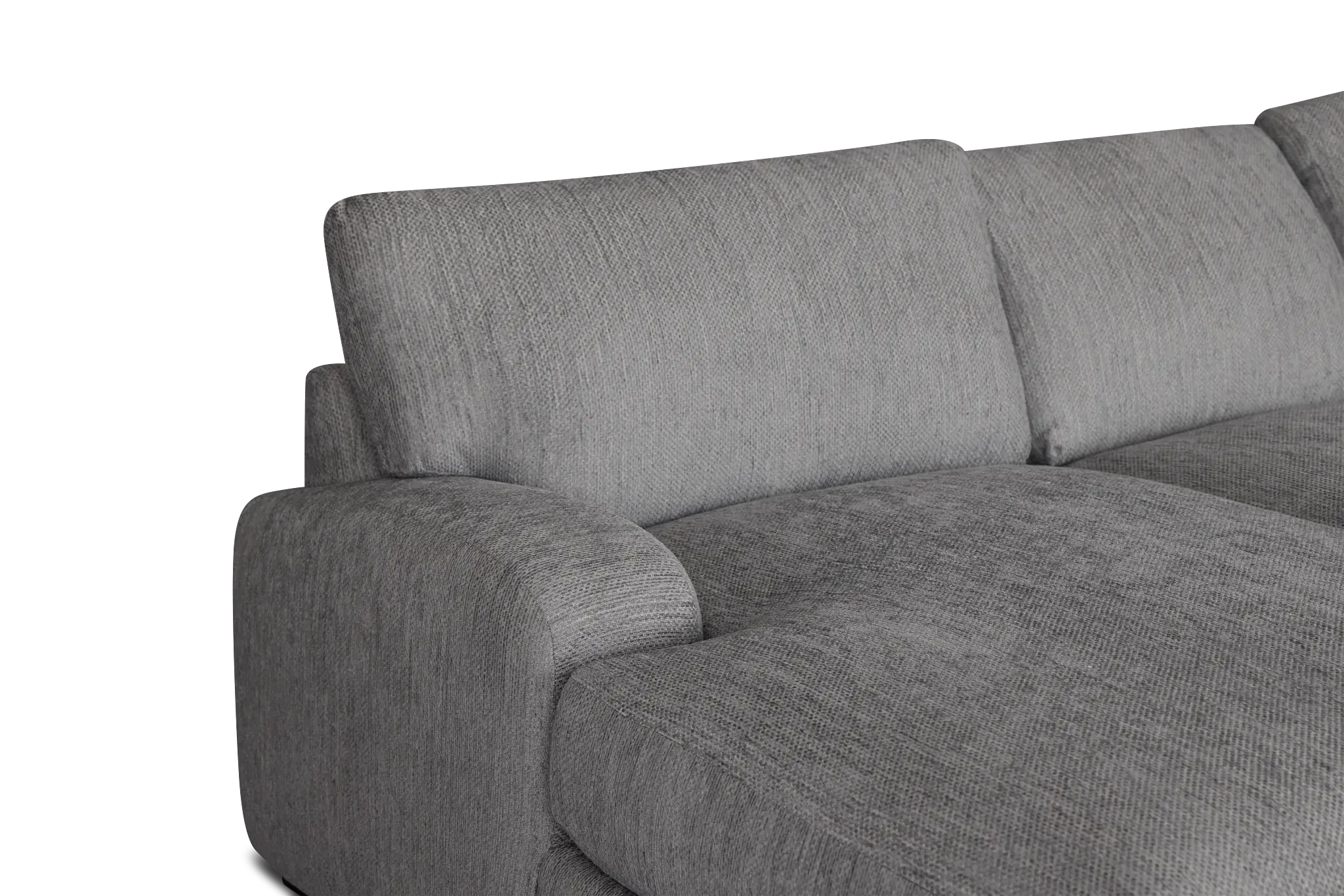 Alpha Light Gray Fabric Medium Left Chaise Sectional Alpha Light Gray Fabric Medium Left Chaise Sectional