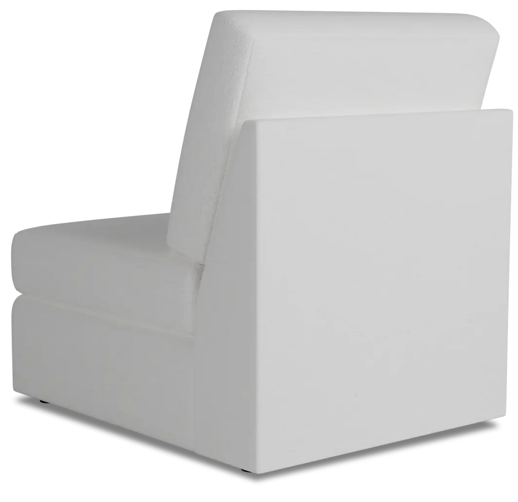 Citymod White Fabric Armless Chair Citymod White Fabric Armless Chair