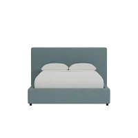 Grayton Sutton Blue 48" Upholstered Platform Bed