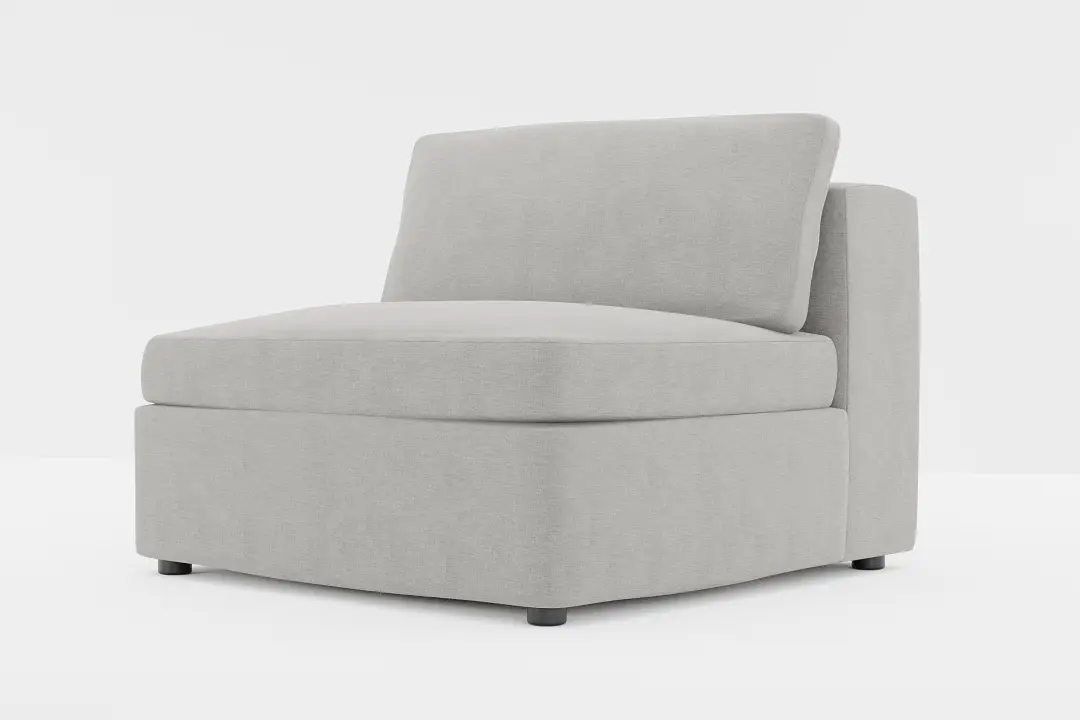 Destin Maguire Gray Fabric Armless Chair Destin Maguire Gray Fabric Armless Chair