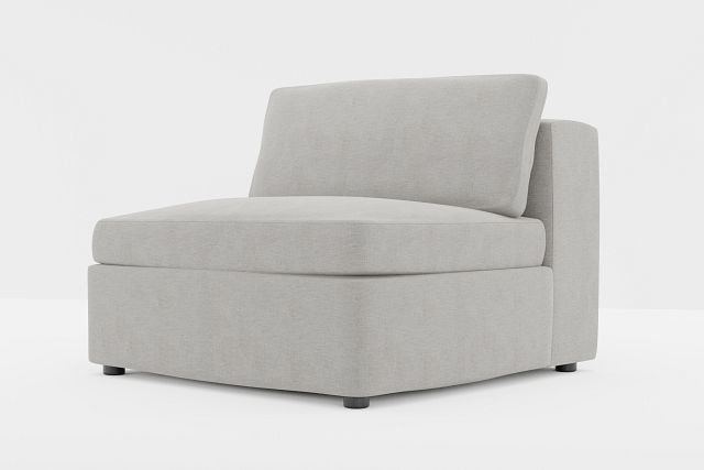 Destin Maguire Gray Fabric Armless Chair