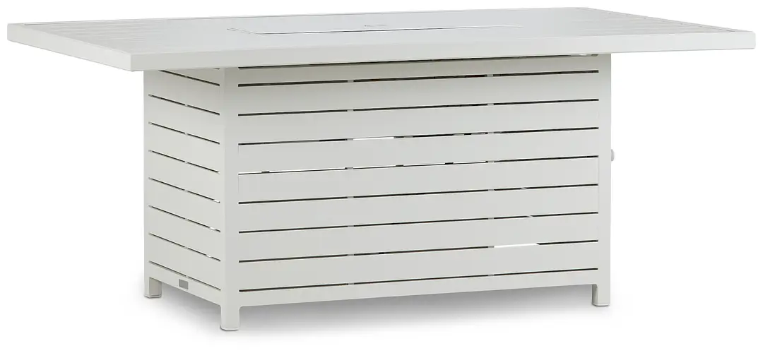 Linear White Rect Fire Pit Linear White Rect Fire Pit