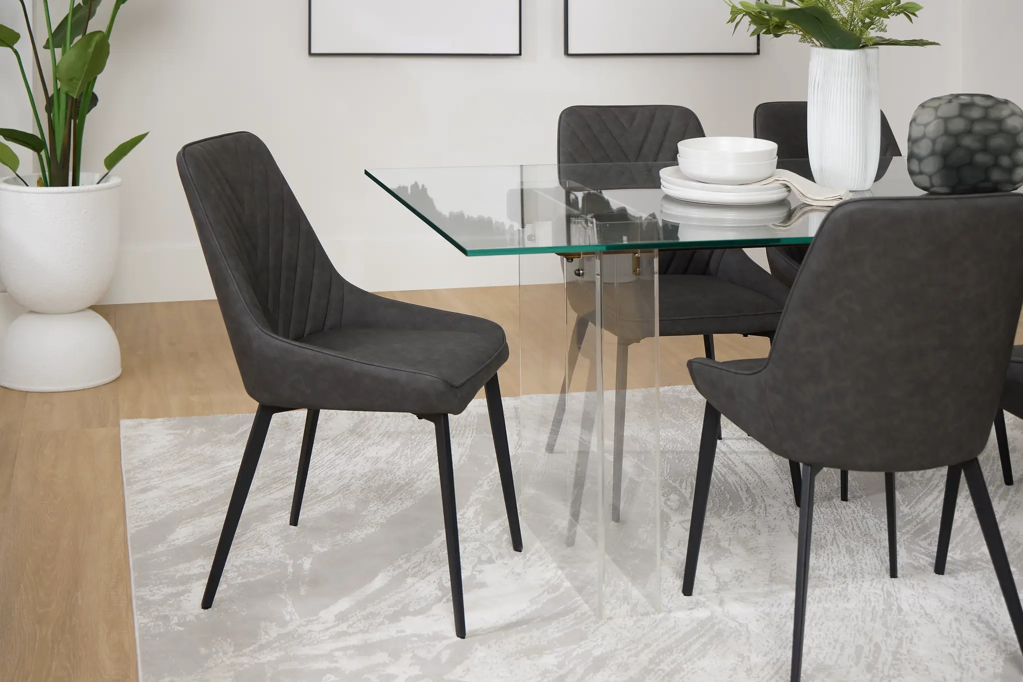 Maricopa Dark Gray Upholstered Side Chair Maricopa Dark Gray Upholstered Side Chair