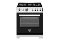 Bertazzoni 304 Series Black 30" Dual Fuel Range