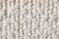 Kaya White Castored Cocktail Ottoman