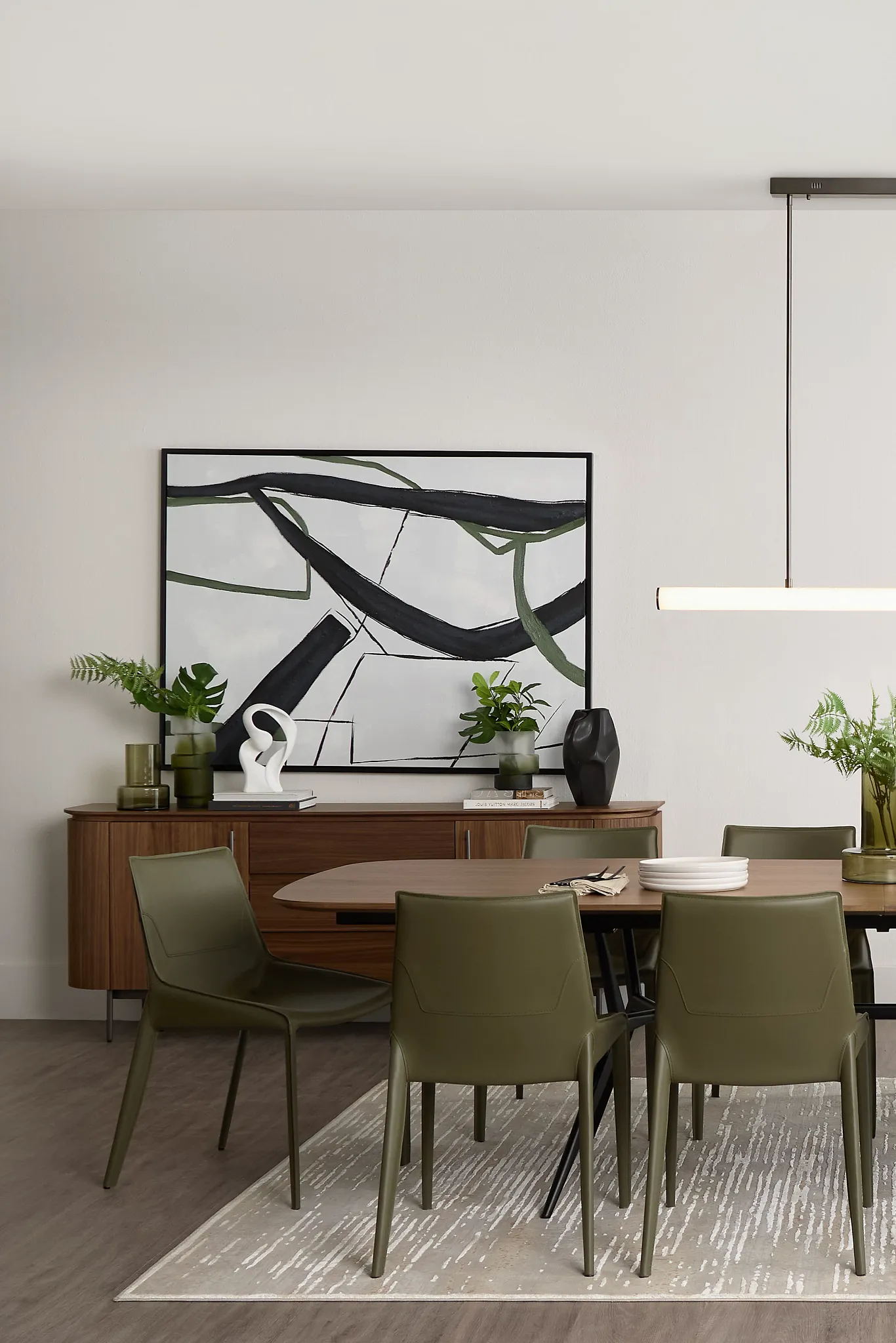 Wayne Dark Green Upholstered Side Chair