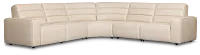 Sawyer Ivory Micro Small Triple Power Reclining Two-arm Sectional