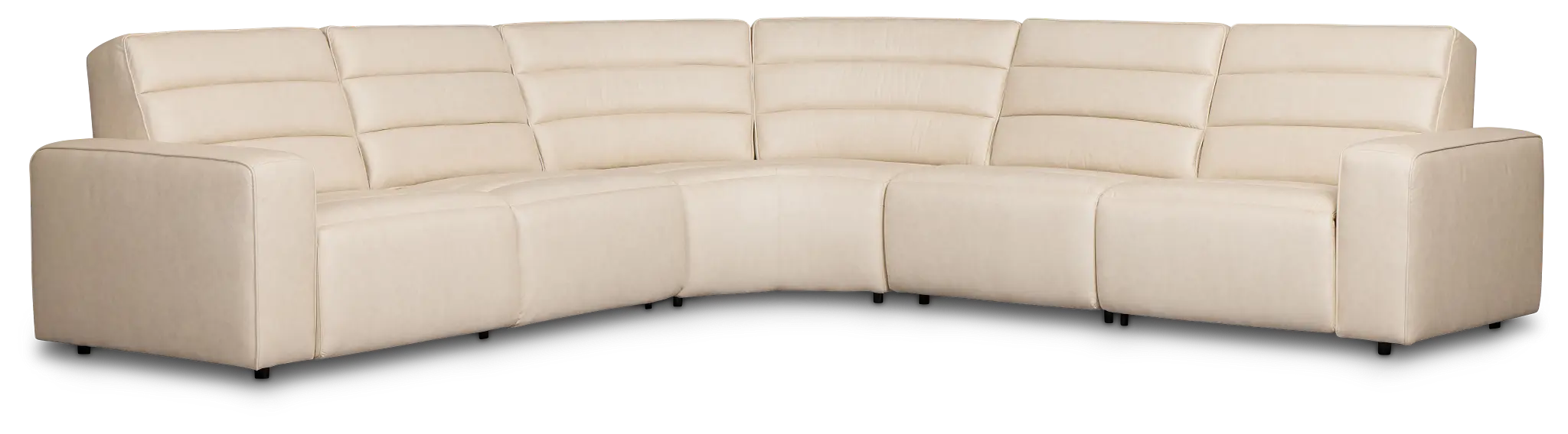 Sawyer Ivory Micro Small Triple Power Reclining Two-arm Sectional Sawyer Ivory Micro Small Triple Power Reclining Two-arm Sectional