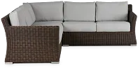 Southport Gray Woven Small Two-arm Sectional