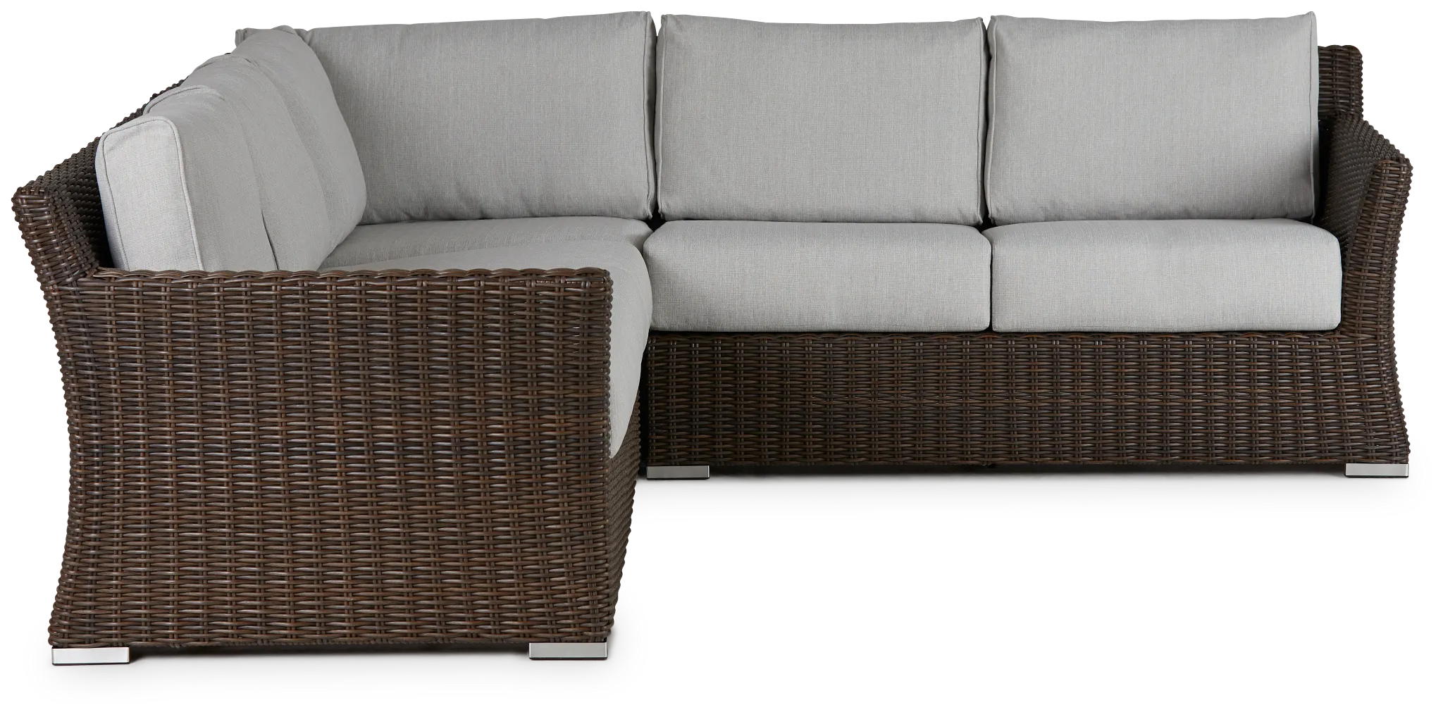 Southport Gray Woven Small Two-arm Sectional