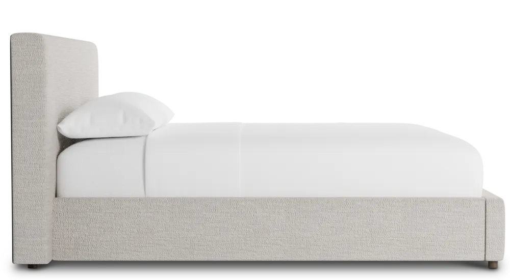 Grayton Maguire Pewter 44" Upholstered Platform Bed