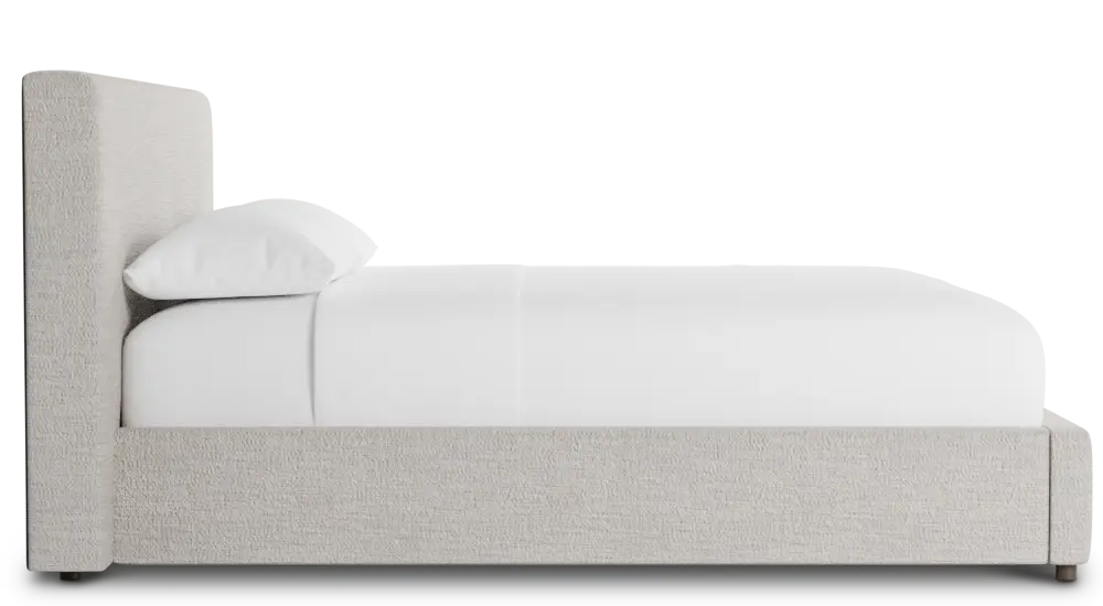 Grayton Maguire Pewter 44" Upholstered Platform Bed Grayton Maguire Pewter 44" Upholstered Platform Bed