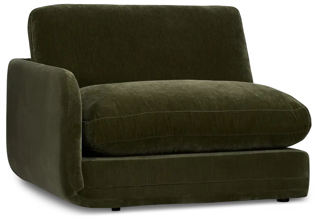 Jules Green Velvet Left Chair Jules Green Velvet Left Chair