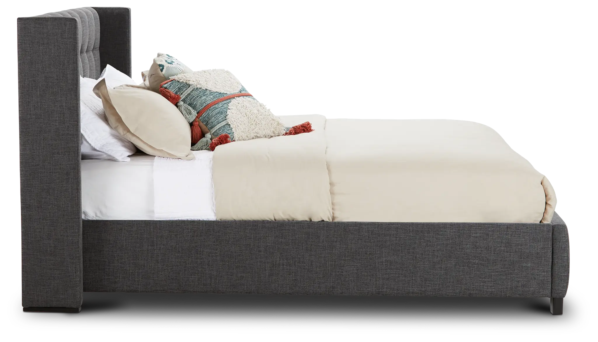 Chatham Dark Gray Low Platform Bed Chatham Dark Gray Low Platform Bed