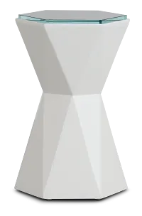 Martini White End Table