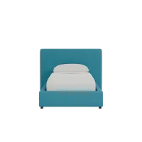 Grayton Peyton Beige 44" Upholstered Platform Bed