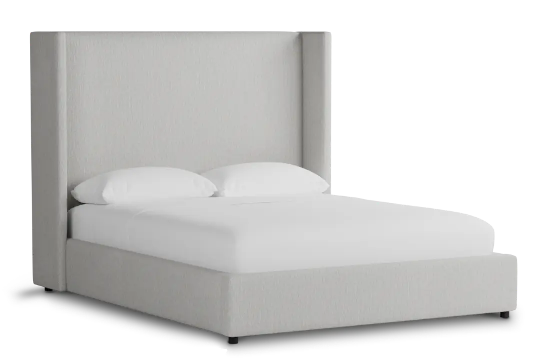 Captiva Delray Pewter 60" Upholstered Shelter Bed Captiva Delray Pewter 60" Upholstered Shelter Bed