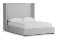 Captiva Delray Pewter 60" Upholstered Shelter Bed
