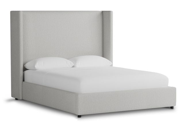 Captiva Delray Pewter 60" Upholstered Shelter Bed
