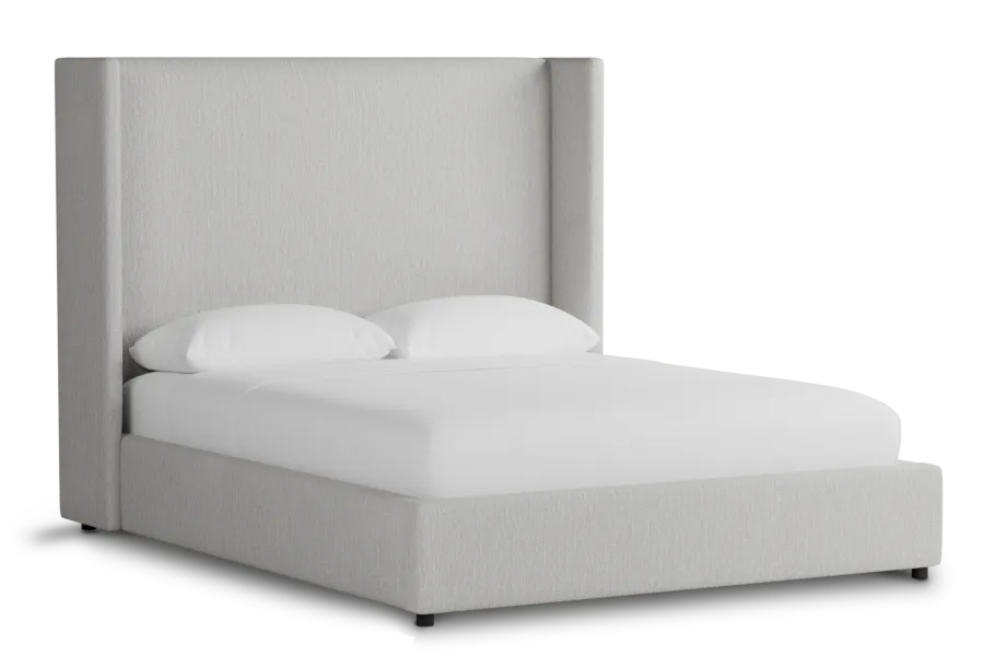 Captiva Delray Pewter 60" Upholstered Shelter Bed